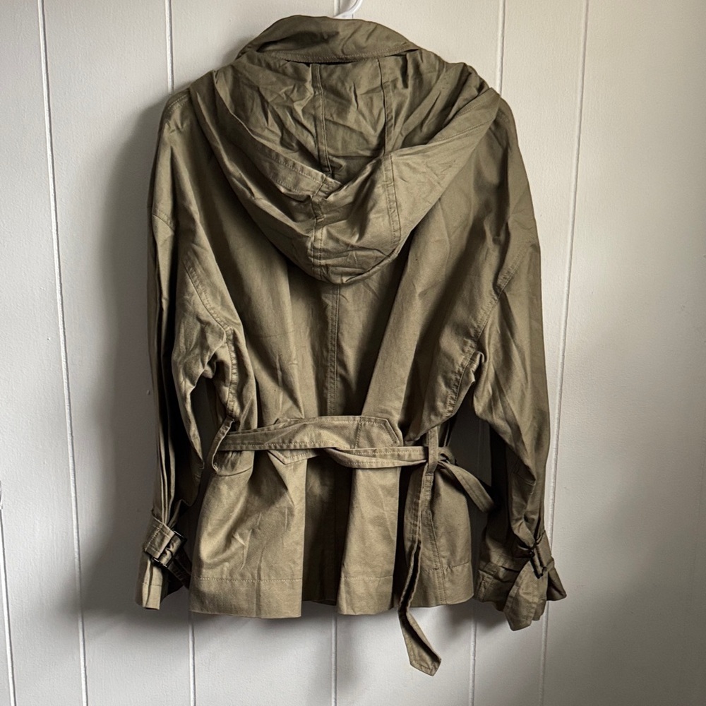 Isabel Marant Olive Belted Trench Coat Sz 44 - Picture 9 of 9